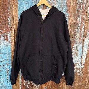 National Safety Apparel Hooded Zip Up Flame Resistant Sweatshirt Size Large Tall